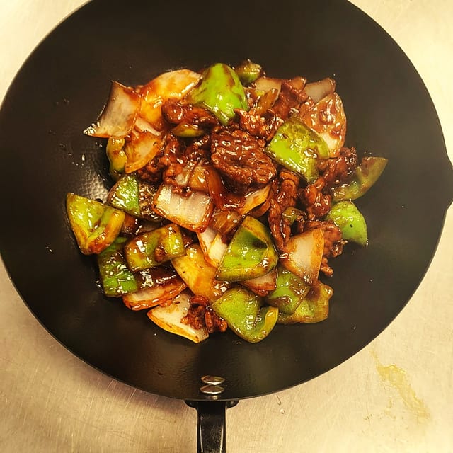 Green Pepper Steak Lunch.
