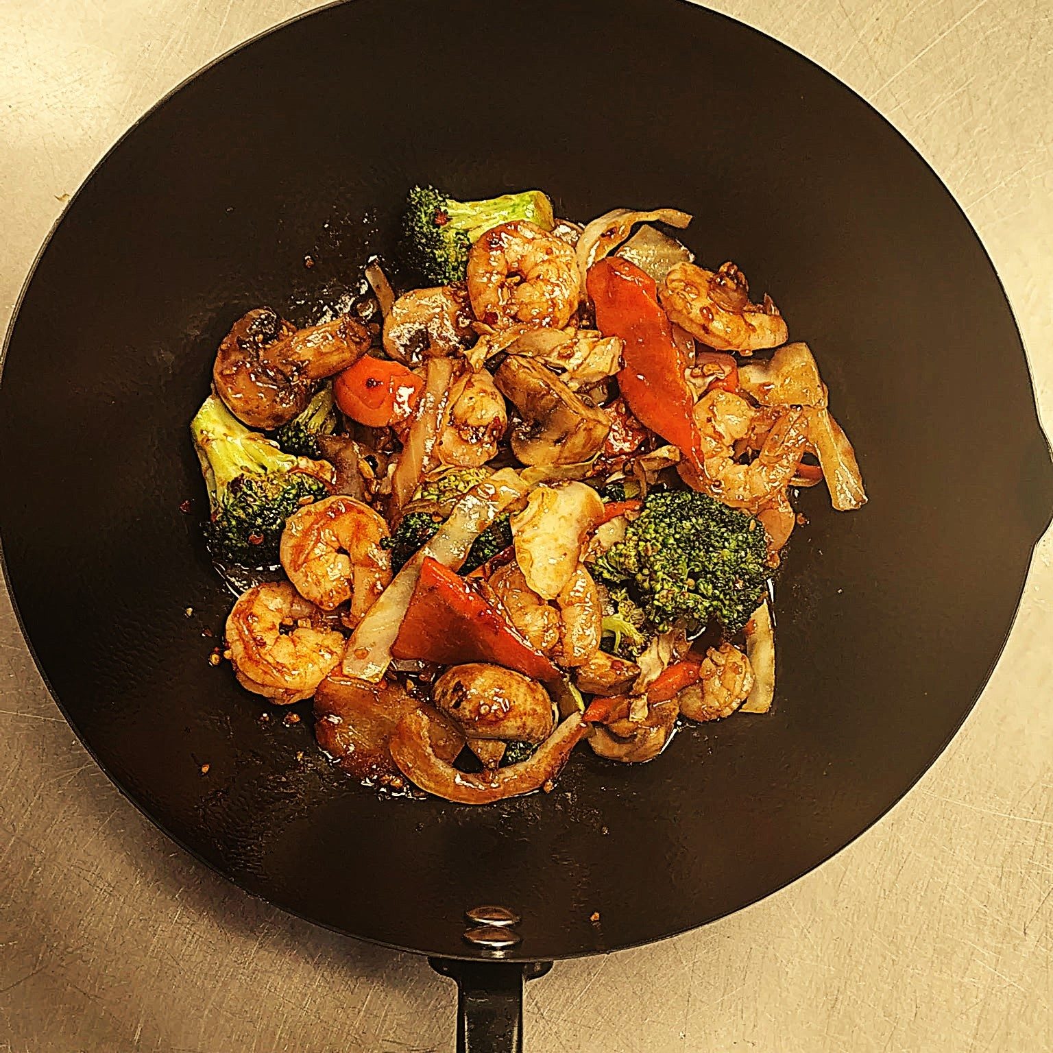 Garlic Shrimp Dinner.
