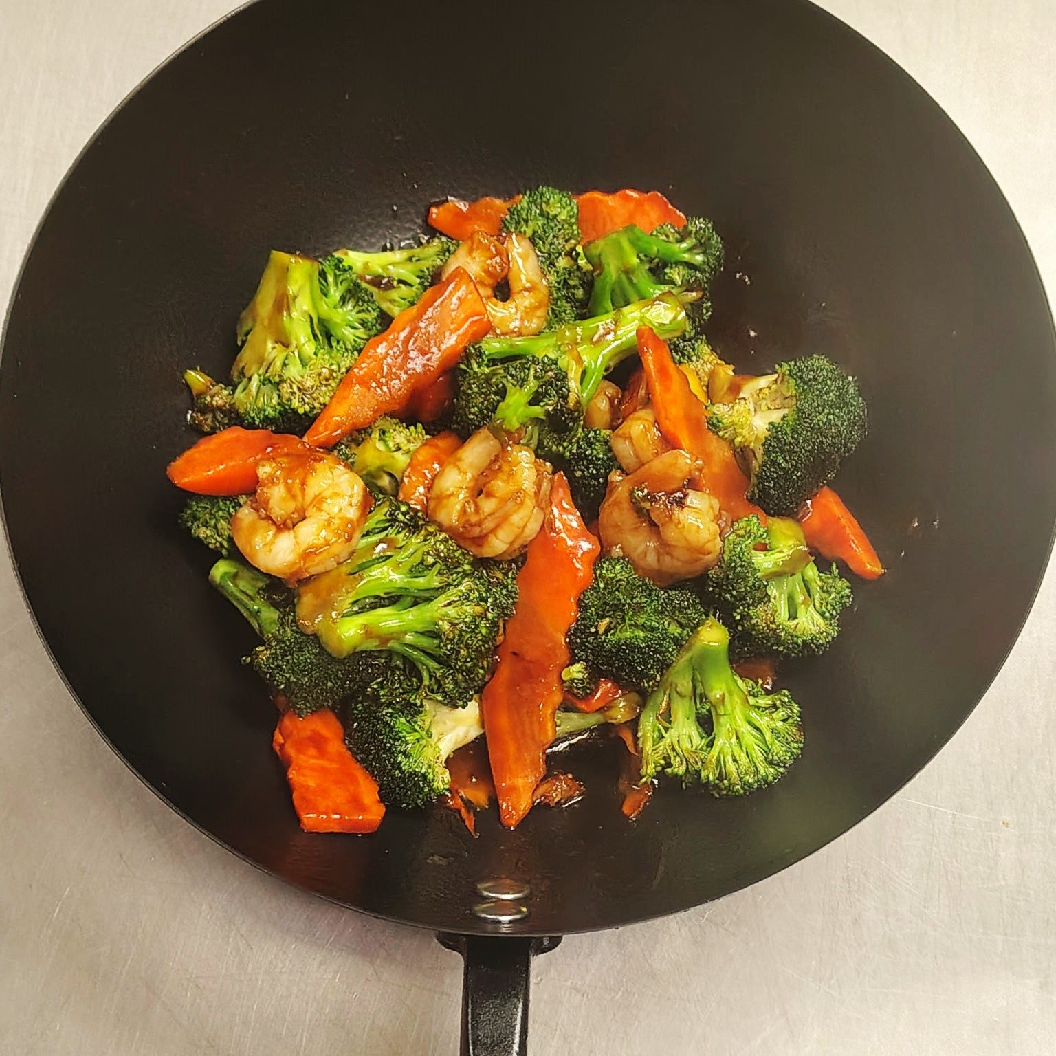 Shrimp with Broccoli Dinner.