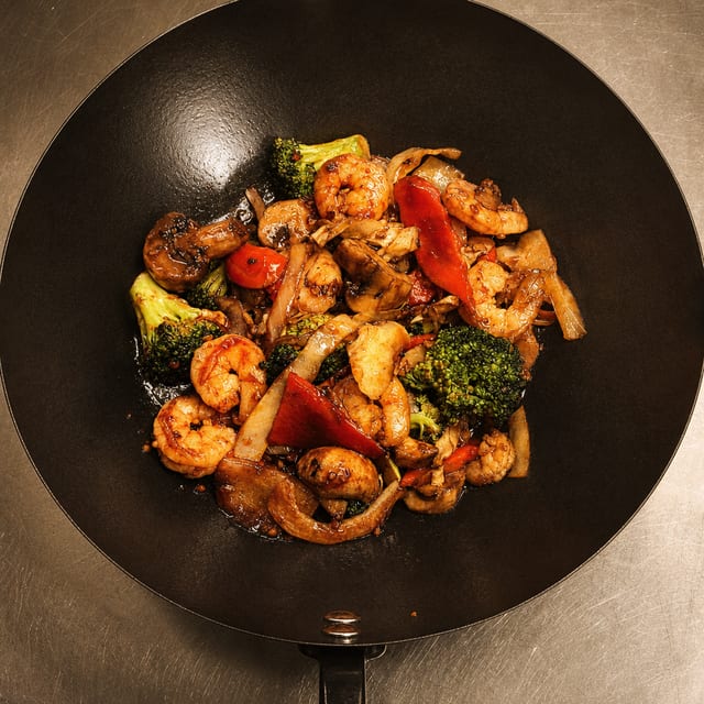 Garlic Shrimp Lunch.