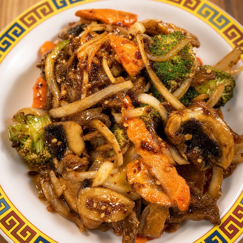 Hunan Beef Dinner.