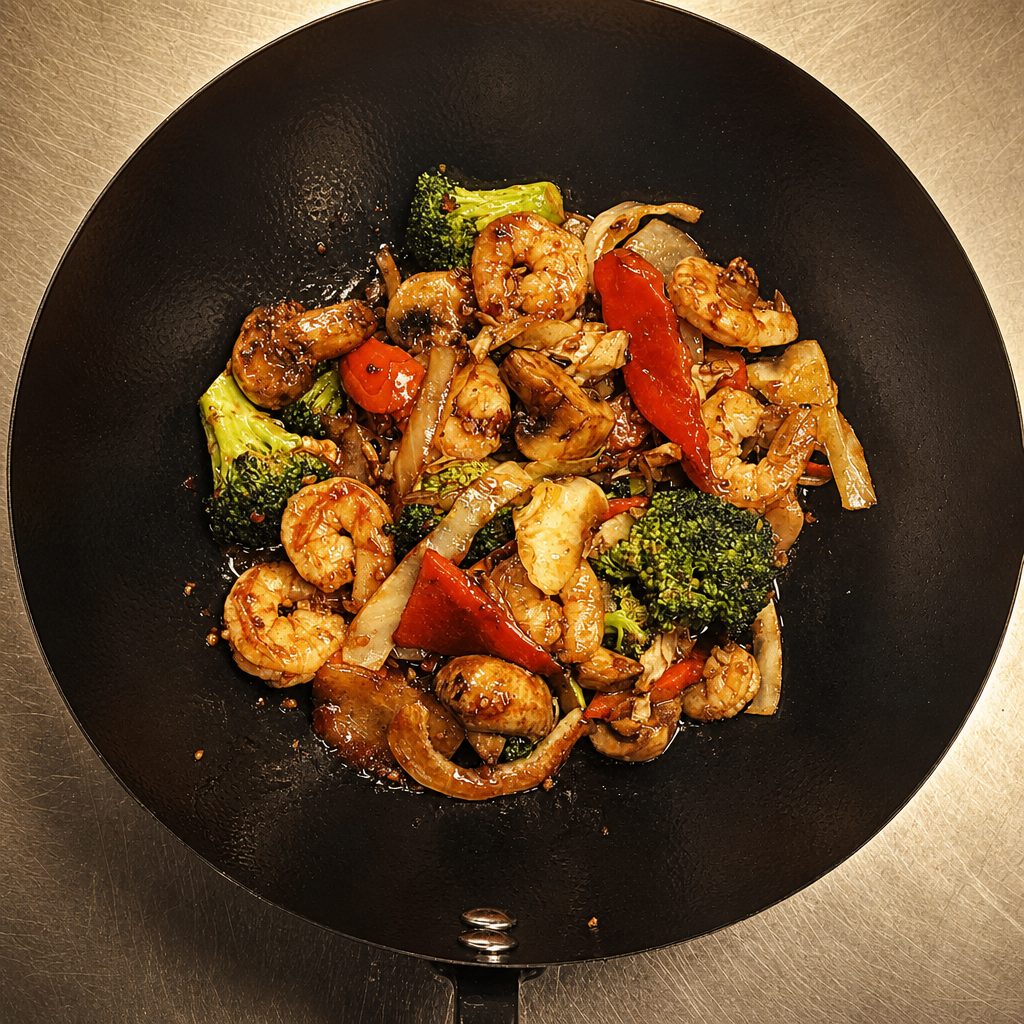 Garlic Shrimp Dinner.