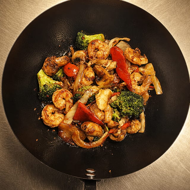 Garlic Shrimp Dinner.