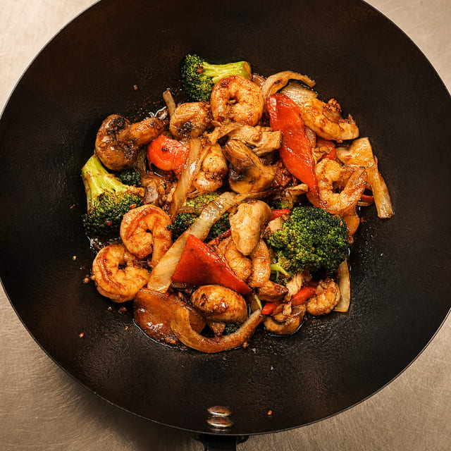 Shrimp with Vegetables Lunch.