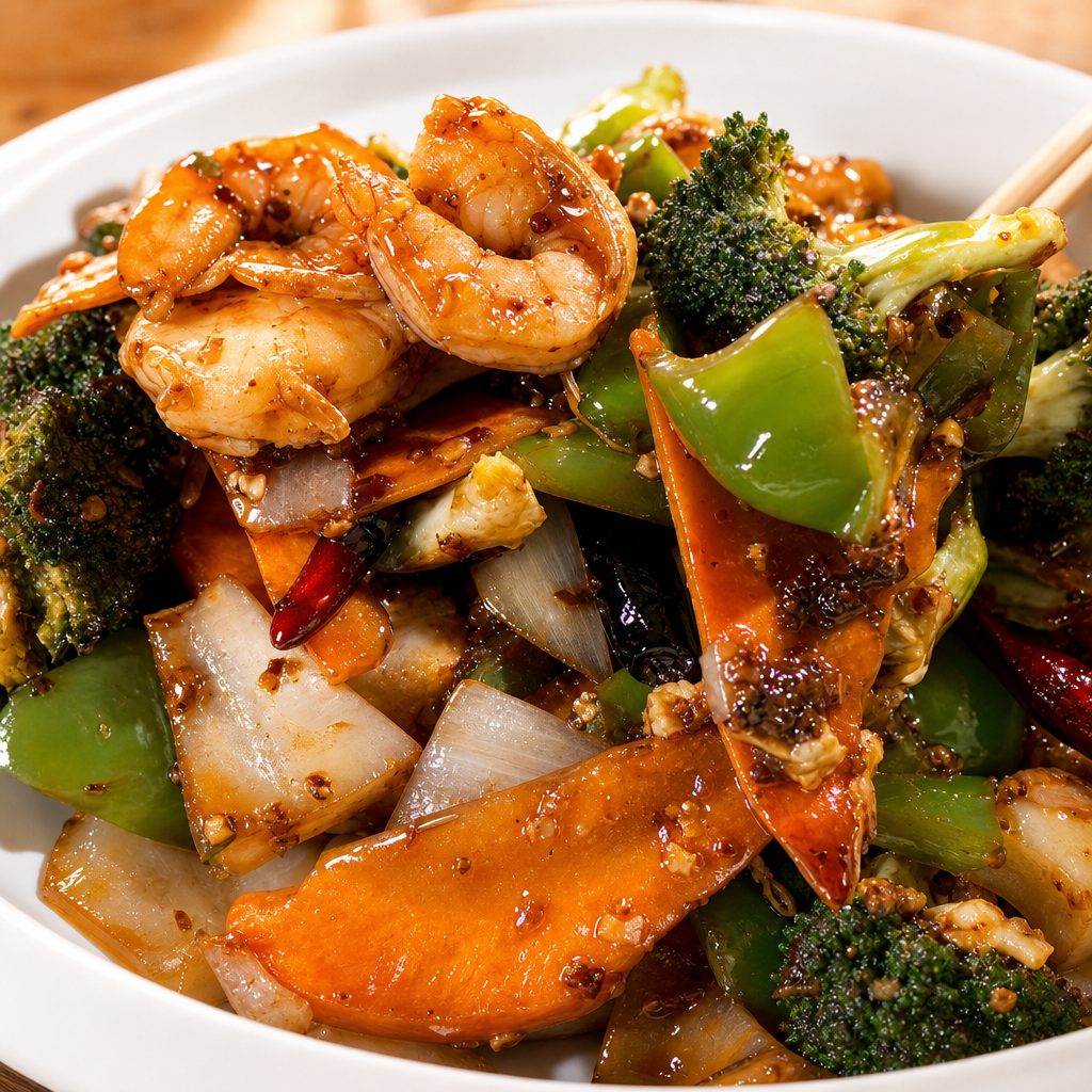 Kung Pao Shrimp Lunch.